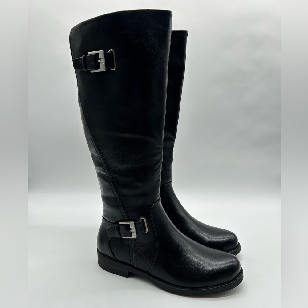 Baretraps Carmen Black Knee-High Boots Size 8.5 | Vegan Leather | New With Box - Picture 3 of 12